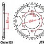 Звезда задняя JT JTR1489.44 44x525