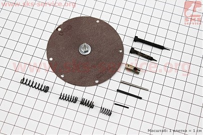 Ремонтний комплект карбюратора КМП 100-АР (В-45) ДРУЖБА, 11 деталей