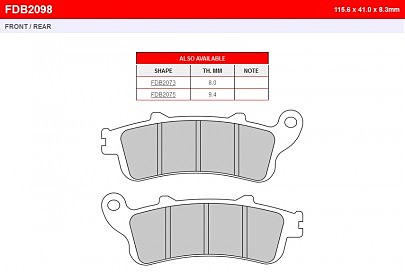 Тормозные колодки FE FDB2098ST