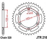 Звезда задняя JT JTR210.49SC 49x520