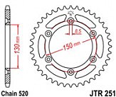 Звезда задняя JT JTR251.49SC 49x520
