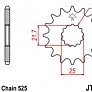 Зірка передня JT JTF520.16RB 16x525