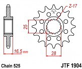 Зірка передня JT JTF1904.17RB 17x525
