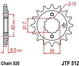 Зірка передня JT JTF512.17RB 17x520
