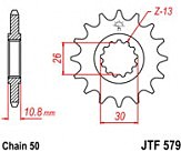 Зірка передня JT JTF579.17RB 17x530