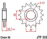 Зірка передня JT JTF333.16RB 16x530