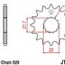 Зірка передня JT JTF565.15RB 15x520