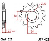 Звезда передняя JT JTF402.16RB 16x520