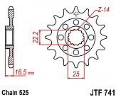 Звезда передняя JT JTF741.15RB 15x525
