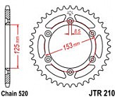 Звезда задняя JT JTR210.52SC 52x520