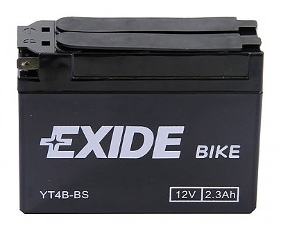 Аккумулятор сухозаряженный AGM 2,3Ah 35A EXIDE ET4B-BS = YT4B-BS
 113x38x85