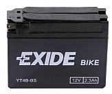 Аккумулятор сухозаряженный AGM 2,3Ah 35A EXIDE ET4B-BS = YT4B-BS
 113x38x85