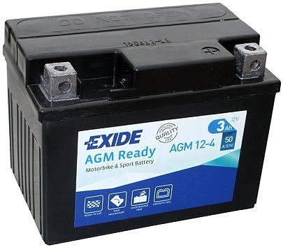 Акумулятор AGM 3Ah 50A EXIDE SLA12-4 = AGM12-4 113x70x85