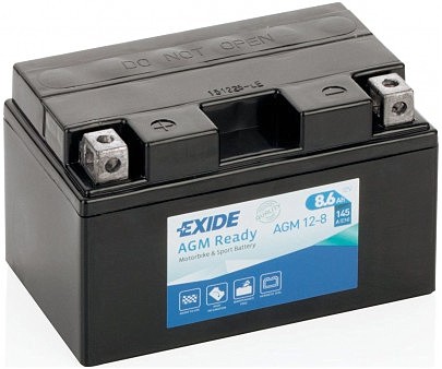 Аккумулятор залитый и заряженный AGM 8,6Ah 145A EXIDE SLA12-8 = AGM12-8 150x87x93