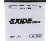 Аккумулятор кислотный 14Ah 145A EXIDE EB14L-A2 = YB14L-A2
 134x89x166
