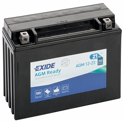 Акумулятор залитий та заряджений AGM 21Ah 350A EXIDE SLA12-23 = AGM12-23 205x86x162