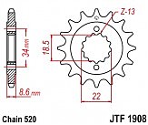 Звезда передняя JT JTF1908.15 15x520