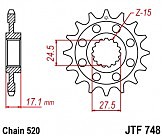 Зірка передня JT JTF748.15 15x520