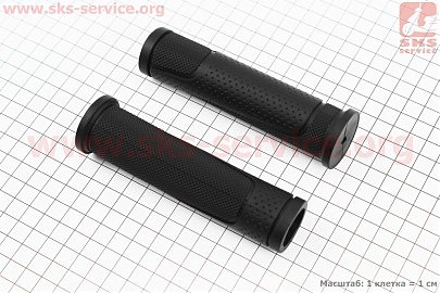Ручки керма 125мм, чорні PVC-181A