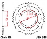 Зірка задня JT JTR846.43 43x520