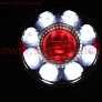 Фары круглой передняя часть DELTA/ALPHA 8+1-LED линза с ободком, d-140mm, TUNING