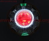 Фары круглой передняя часть DELTA/ALPHA 8+1-LED линза с ободком, d-140mm, TUNING