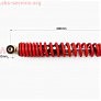 Амортизатор задний GY6/Honda — 290мм*d43мм (втулка 10мм / вилка 8мм), красный