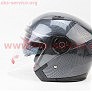 Шлем открытый OF512 Carbon XL — ЧЕРНЫЙ/серый глянец
