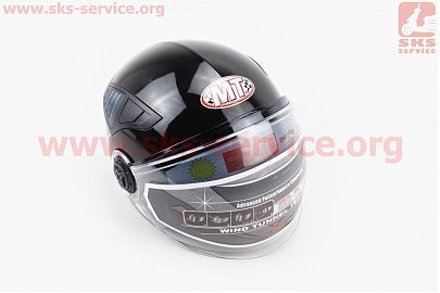 Шлем открытый + откидные очки HF-256 XXL- ЧЕРНЫЙ