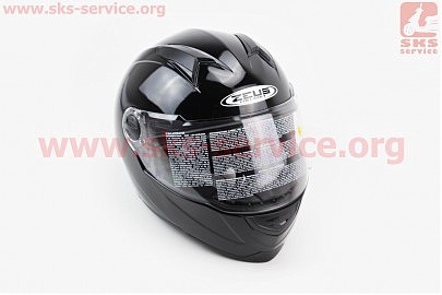 Шлем закрытый ZS-811 Solid L — ЧЕРНЫЙ