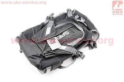 Рюкзак влагозащитный 20 литр., с гидратором 1.5л, отсеком для шлема, чехлом от дождя, вентилируемые накладки на спину, черный COMFORT Hydro SBP-059
