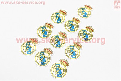 Наклейки набор 10шт "FC Real Madrid" 5650 (4,5х4,5см)