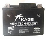 Аккумулятор сухозаряженный AGM 3,5Ah 45A 50A KAGE KGX4L-BS 113x70x86