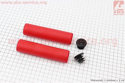 Ручки керма 130мм, пінорезинові, червоні