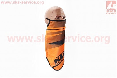 Маска обличчя пилозахисна "KTM", з помаранчевим малюнком, GE-108