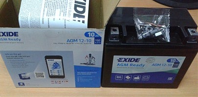 Аккумулятор залитый и заряженный AGM 10Ah 150A EXIDE SLA12-10 = AGM12-10 150x87x130