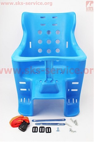 Сидіння для перевезення дітей пластмасове заднє, кріпл. на багажник, синє