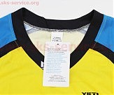 Футболка (Джерсі) чоловіча L-(Polyester 80% / Spandex 20%), короткі рукави, вільний крій, жовто-синьо-чорна, НЕ оригінал