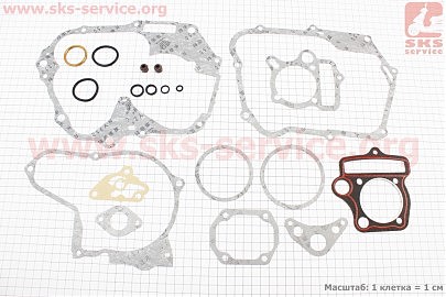 Прокладки двигуна JH-125cc-52,4мм, к-кт 20 деталей