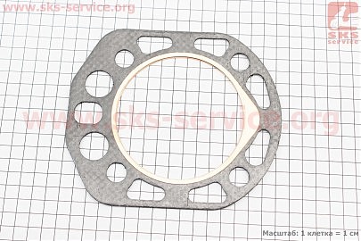 Прокладка головки циліндра R190N-90mm (вн. кільце з виступом, мідне)