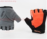Перчатки без пальців L з гелевими вставками під долоню, чорно-помаранчеві SBG-1457
