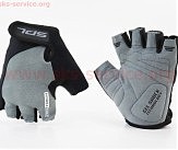 Перчатки без пальців S з гелевими вставками під долоню, чорно-сірі SBG-1457