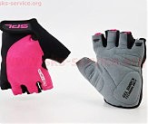 Перчатки без пальців M з гелевими вставками під долоню, чорно-рожеві SBG-1457