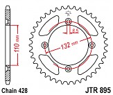 Звезда задняя легкосплавная JT JTA895.49BLK 49x428