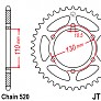 Звезда задняя легкосплавная JT JTA486.43BLK 43x520