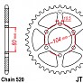 Звезда задняя легкосплавная JT JTA478.47BLK 47x520