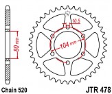 Звезда задняя легкосплавная JT JTA478.47BLK 47x520
