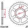 Звезда задняя легкосплавная JT JTA478.46BLK 46x520