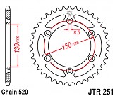 Звезда задняя легкосплавная JT JTA251.49BLK 49x520