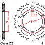 Звезда задняя легкосплавная JT JTA210.44BLK 44x520
